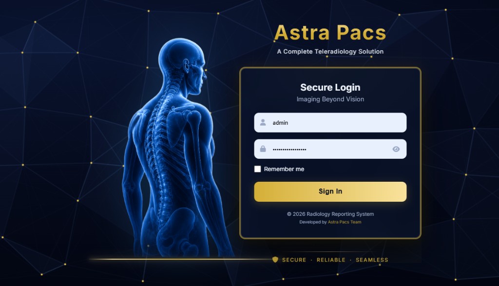 Teleradiology Platform — Secure Login & Complete Remote Reading Solution